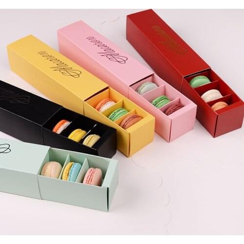 20.5*5.4*5.3cm Window Macaron boxes,Kraft Cake Box packaging Boxes gift box ,50piece\lot .Free shipping