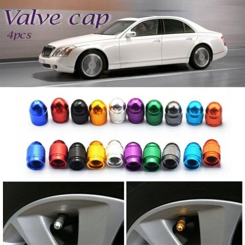 4PCS High Quality Universal Models Automobile Tire Cap Valve Cover Aluminum Valve Cap Wheel Cap Tires Car Accessories