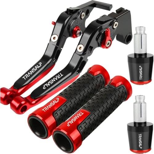 Motorcycle Aluminum CNC Brake Clutch Lever Handlebar Handle Grips Ends For Honda TRANSALP TRANSALP600VT 1995 1996 1997 1998 1999