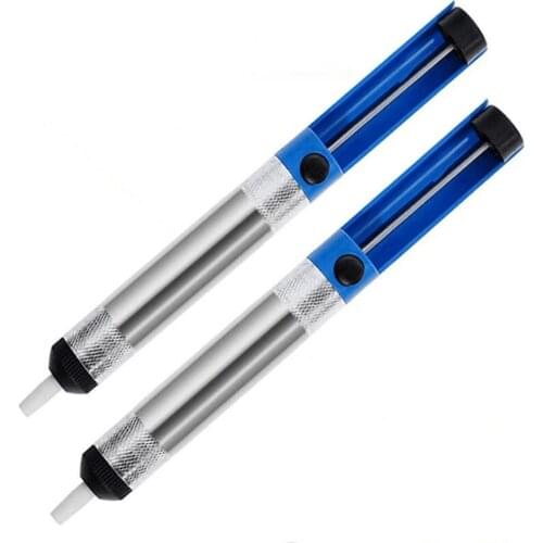 2Pcs Aluminum Solder Sucker Desoldering Suction Pump Soldering Iron Vacuum Sucker Tin Gun Solder Remover Tool