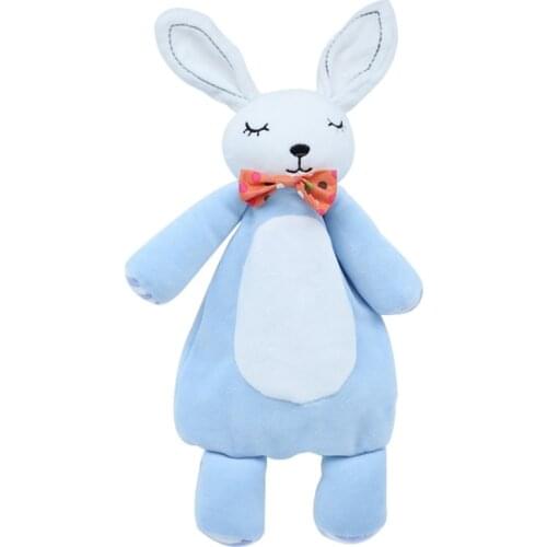 Baby Soother Appease Towel Cute Animal Doll Teether Soother Bib Saliva Towel Infants Comforting Sleeping Toys Shower Gifts