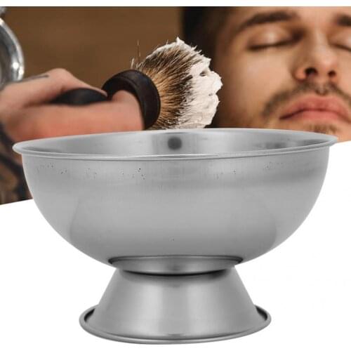 Stainless Steel Beard Shave Foam Bowl Shaving Soap Bowl Mug Cup for Men Wet Shaving Barber Shop Cream Soap Cup Grooming Tool