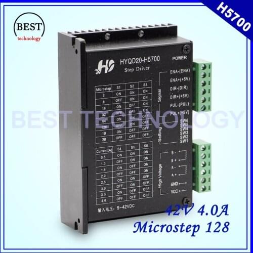 Stepper Motor Driver H5700 Nema17 Nema23 Stepping Motor Driver 0.5-4A 9-42VDC stepping motor driver 128 micosteps