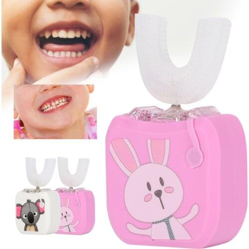 U Shaped Children Sonic Electric Toothbrush Dental Plaque Removal Smart Mouth Sonic Adjustable Automatic Toothbrush Rechargeable