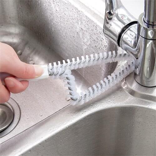 Multipurpose Kitchen Bathroom Cleaning Brush Window / Wash Station / Flume / Crevice White Cleaning Brush Practical Clean Tool