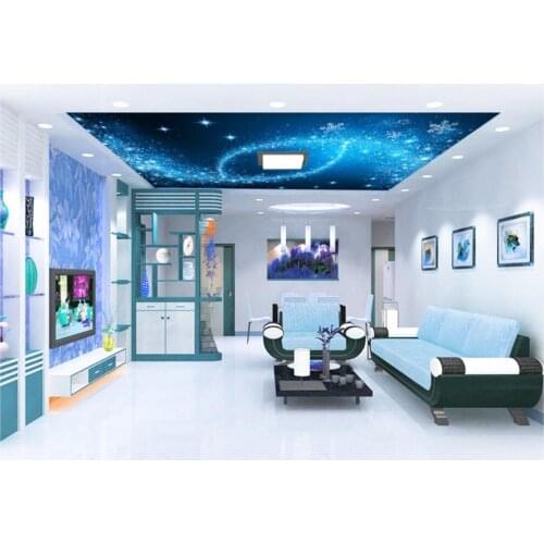 Ceiling Wallpaper Murals Living Room Bedroom Ceiling Mural Decor Night sky star ceiling mural