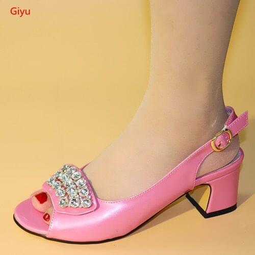 Latest pink Wedding African Shoes Without Bag Matching Set Italian Shoes Nigerian Shoes!HLX1-10