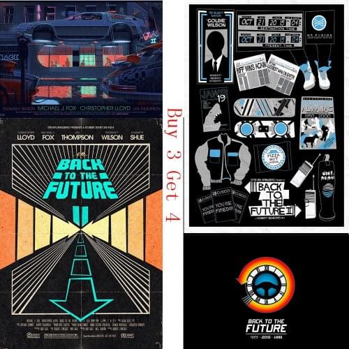 BLACK TO THE FUTURE Poster Clear Image Wall Stickers Home Decoration Good Quality Prints White Coated Paper
