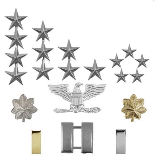 FULL SET OF WW2 WWII US MILITARY RANK BADGE PIN INSIGNIA Lieutenant GENERAL - World military Store