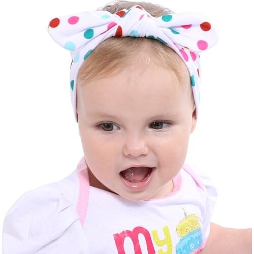 2018 New Halloween Kids Girls Bow Headband Rabbit Ear Turban Knot Hairband Head Wrap Hair Band Accessories