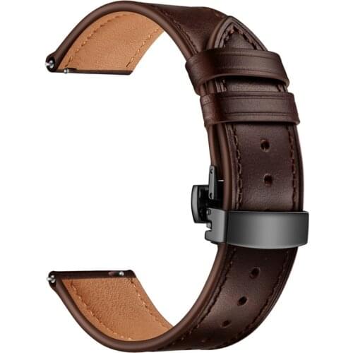 Wristband for samsung galaxy watch active 2 44mm band 20mm Genuine Leather Strap correa for galaxy watch active2 40mm bracelet