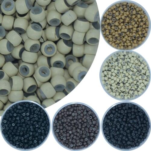 5 Color Silicone Nano Micro Rings Lead-free Non-nickel 1000pcs/jar , High quality Beads nano hair extension tools shipping free