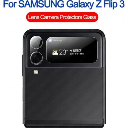 2 pcs Camera Lens Glass For Samsung Galaxy Z Flip 3 HD Transparent Camera Len Film Tempered Glass Mobile Phone Camera Protector