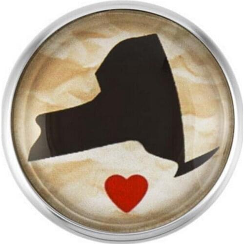 New York State Snap Buttons Glass Ginger Snap Charms Fit 18mm Snap DIY Bracelets/Necklace Jewelry 20Pcs/lot