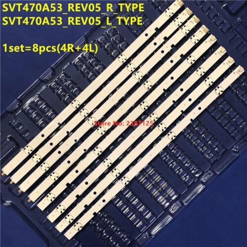8PCS/KIT LED Strip 8 lamp for Toshiba 47"TV 47L6353DB 47L6453DB SVT470A53_REV05_R SVT470A53_REV05_L LC480DUJ-SGE1 TL470FS46-L