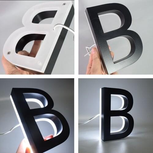 LED Light Number Room Design Metal Letters Personalize Decoration Customs Bedroom Wall Decor Home Door House Sign Street Plates
