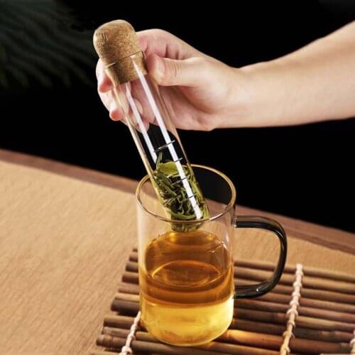 Tube Tea Utensils Strainer Glass Tea Infuser Creative Pipe Glass Design Tea Strainer For Mug Fancy Filter For Puer Tea Herb Tool