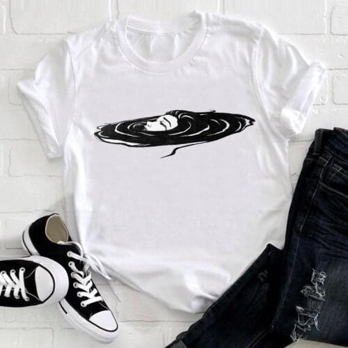 Women Clothing Face Funny Trend Style 90s Fashion Short Sleeve Summer Clothes Print Tshirt Female Tee Top Graphic T-shirt