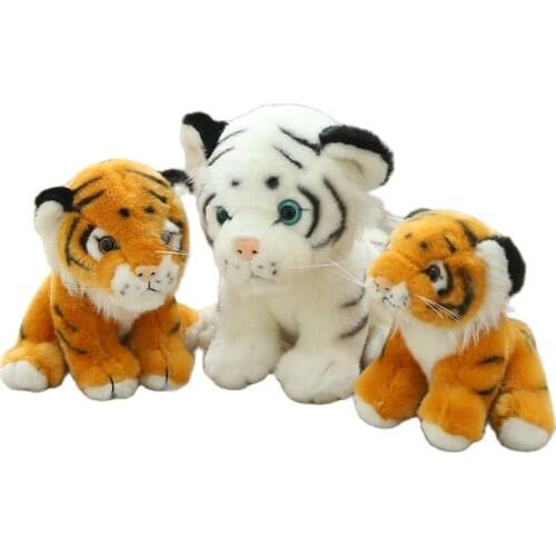 1pc 12/20/25cm Sitting Tiger Plush Toys for Children Cute Staffed Animal Doll Kids Creative Home Decor Christmas Gifts