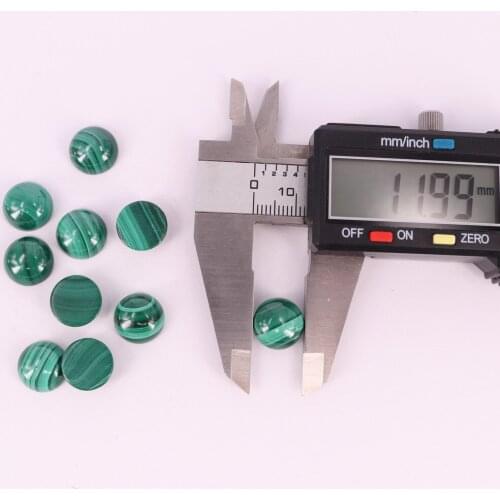 12 mm natural malachite round gemstone cabochon for jewelry findings factory price free shipping