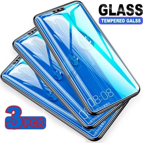3Pcs Tempered Glass For Huawei Honor 10 i 20 20S 30 9X 8X Pro Lite Screen Protector Protective Glass For Y6 Y7 Y9 Prime 2019