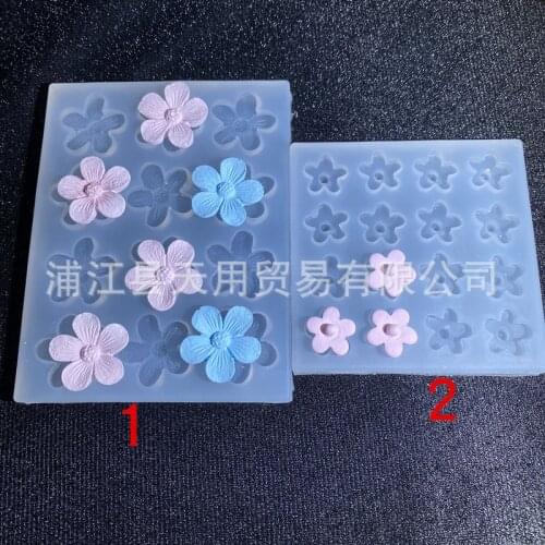 Five Petals of Chocolate Mold Cake Dotted with Flowers Drop Glue Gypsum Decorative Accessories Mould 17-424