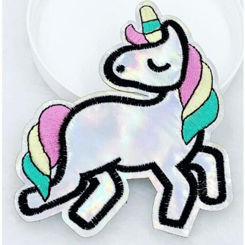 83*98mm Fashion Sequined Patches Glitter Stickers patch Fabric Appliques Embroidered Iron On Coats Jeans Pants Badge Accessory