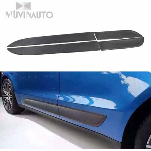 Auto tur Schutz Seite Korper Rocke For Porsche Macan moulding Auto Tur Panel Trim Carbon schwarz platte trim zubehor 2014