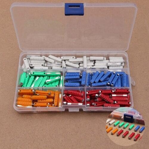 5/8/16/20/25/30A 200PCS Dia 6mm EU Automotive Fuses European Car/Auto Fuse For Vintage Classic Cars 6 Models Kit with Box