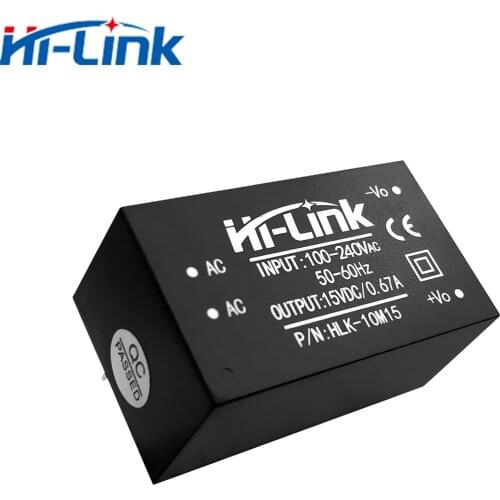 Free shipping 10pcs/lot Hi-Link mini 220v 15V 10W AC DC isolated switching buck power supply module AC DC converter HLK-10M15