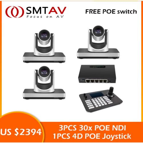SMTAV NDI PTZ Camera,20x + 16x Zoom,Live Streaming Camera with HDMI,3G-SDI and IP Outputs,NDI HX 4.5,for Church,Business etc