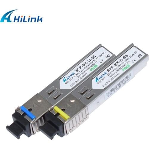 Free Shipping! 5pairs/lot 1G 1000BASE Single Fiber LC/SC BiDi 1.25G 1310nm/1550nm 5km WDM SFP Transceiver