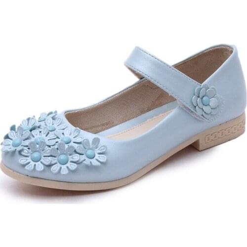 Girls leather shoes Childrens Shoes girls sandals PU flat shoes flowers fashion princess girls shoes sandalias new size 26-36