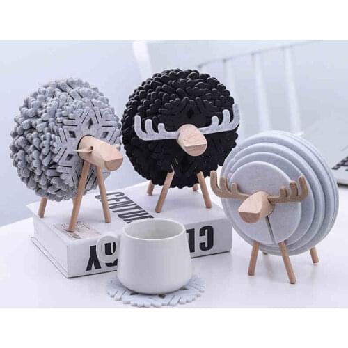 Home Decor 12 Pcs Kitchen Decoration Accessories Dining Table Placemat Coasters Set Placemats for Table Mats Tableware Coasters