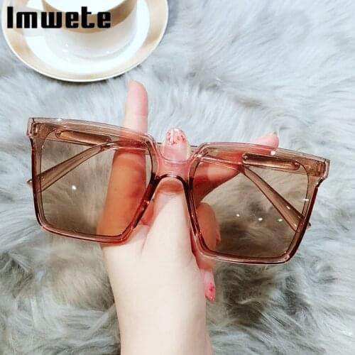 Imwete New Square Sunglasses Women Vintage Oversized Sun Glasses Men Shades Female Luxury Designer UV400 Outdoors Sunglasses