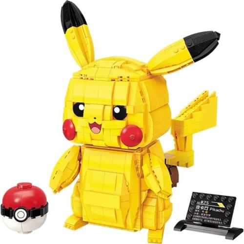 Creator Cartoon Anime Pokemon Pikachu Building Blocks Bricks Sets Classic Movie Dolls Model Children Toys For Christmas Gift