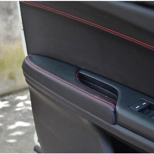 Microfiber Leather Door Panels Armrest Protective Covers for Honda Civic 10th Gen 2016 2017 2018 car interior accessories