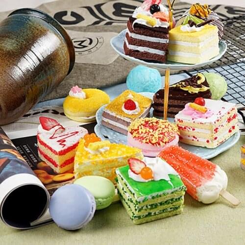 1Pcs Macaron реквизит для фотосъемки Artificial Kitchen Home Decoration Accessories Fake Cake Model artificial Food For Display
