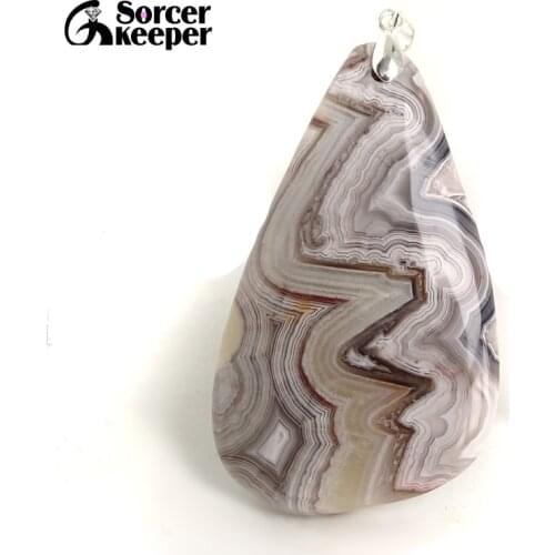 Natural Gem Stone Crazy Lace Rosetta Agates Pendant Fit DIY Necklace Slide Healing Beads for Women Men Jewelry Making BF365