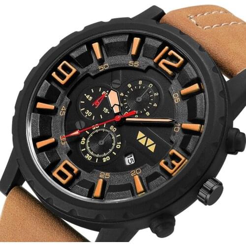 2020 New Mens Sports Quartz Watch Large Dial With Calendar Mens Business Casual Watch Source Factory Dropshopping