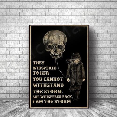 They whisper to his poster/skull poster/home sign/wall decoration to decorate home poster