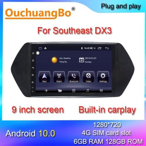 Ouchuangbo android 10 radio gps system recorder for Southeast DX3 support 1080P video 8 core