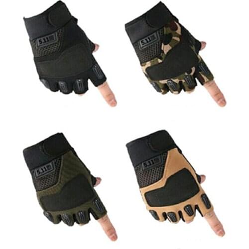 Outdoor Antiskid Riding Half Finger Gloves Four Seasons Men Women Half Finger Gloves Breathable Anti-shock Sports Bike Bicycle