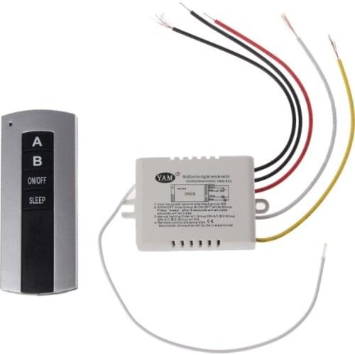 Wireless 2 Channel ON/OFF Lamp Remote Control Switch Receiver Transmitter 220V Two-way Microcomputer Remote Control Switch YAM-8