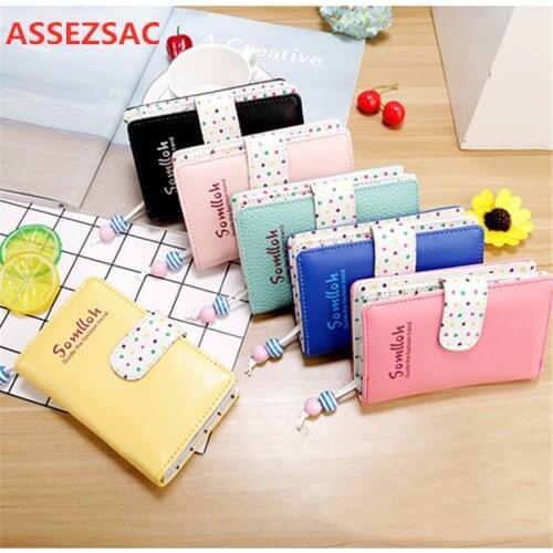 ASSEZSAC 2019 Hot Sale Women Wallet Lovely Teenage Girl Wallet PU Leather Coin Purse Women Phone Clutch Pocket Card Money Holder