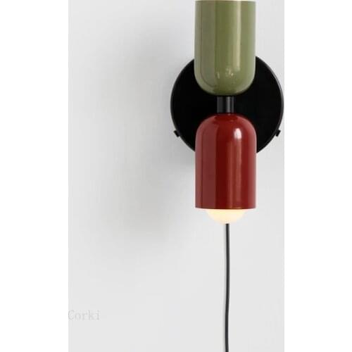 Light luxury wall lamps color macaron color wall light living room dining room bedroom bedside ins wind Sconce lighting fixtures