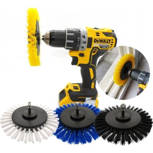 Electric Scrubber brush Drill Gap Brush with 1/4" Shank for shower bathroom Car Leather Plastic Wooden Furniture Cleaning