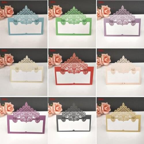 100pcs Name Number Seat Card Pearlescent Vintage Reception Table Cards Wedding Birthday Place Cards Party Decoration 7zSH935