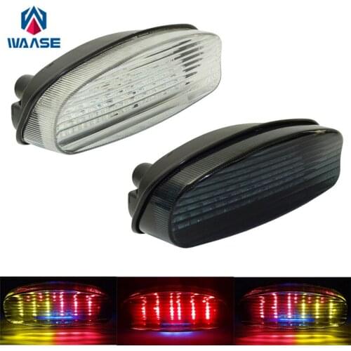 Waase For Honda Shadow VLX / Spirit 1100 1999 2000 2001 2002-2007 Rear Tail Light Brake Turn Signals Integrated LED Light