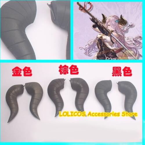 Granblue Fantasy MAO Narmaya Cosplay Anime Horns Headwear Head Clip Hairpin Game Cosplay Props Accessories Hair Clip Halloween